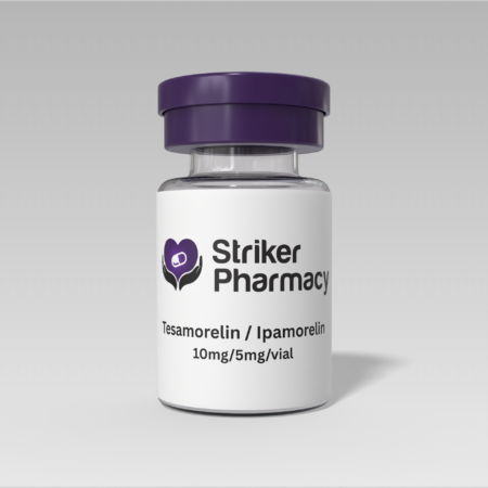 Tesamorelin 10mg + Ipamorelin 5mg Lyophilized Powder for Injection – 2mL Vial